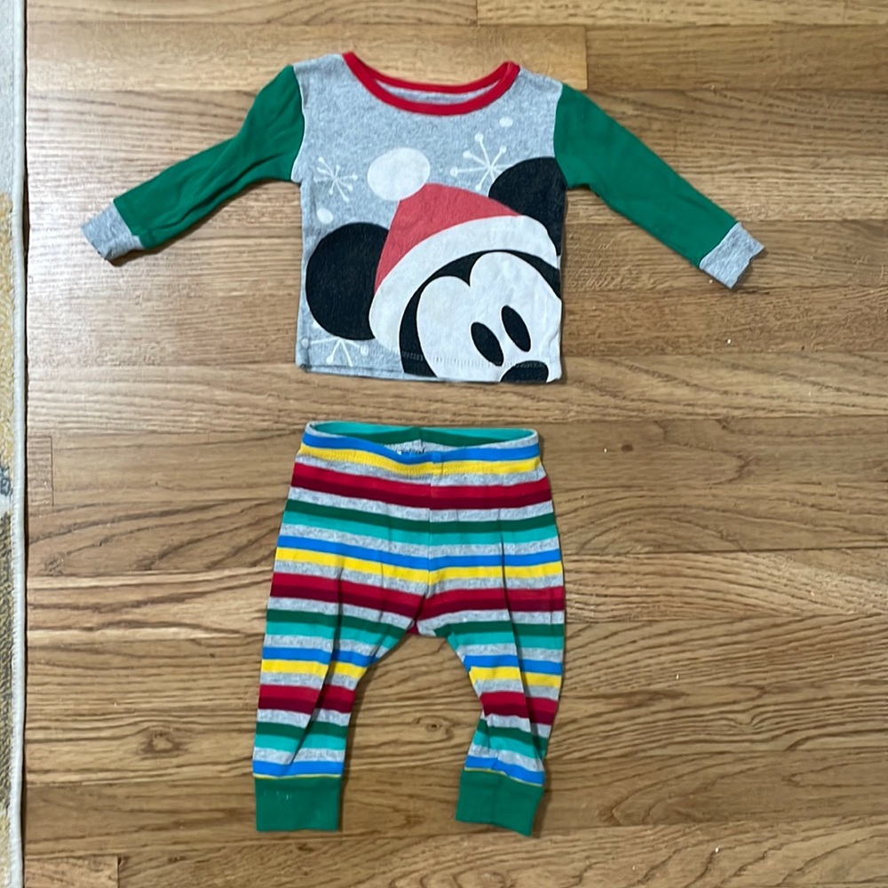 Baby boys Christmas Mickey Mouse pajamas